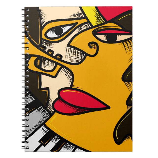 Caderno Espiral Abstrato Jazz Art, Music Trabalho de arte (Art)art (Frente)