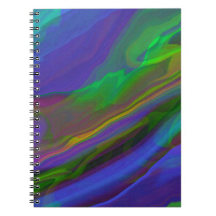 Caderno Espiral Abstrato Marble - Exemplo Colorido
