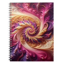 Abstrato Moderno Girando Rosa, Dourado e Roxo