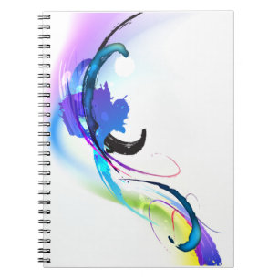 Caderno Espiral Abstrato Morning Glory Paint Splatters