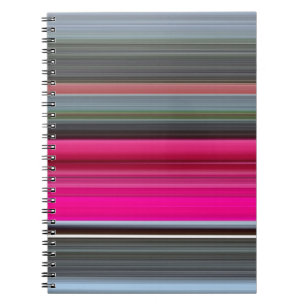 Caderno Espiral Abstrato nº 1: Cerise e cinzas