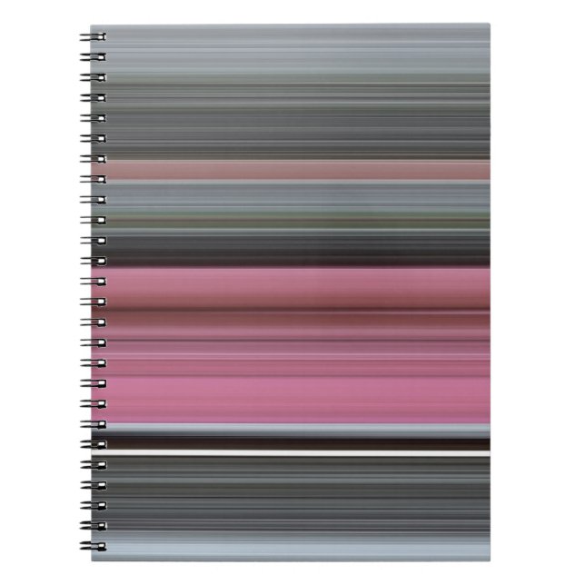 Caderno Espiral Abstrato nº 1: Rosa e cinza (Frente)