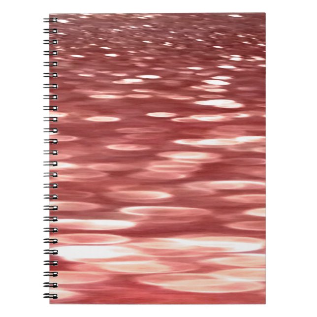 Caderno Espiral Abstrato nº 2: Desfocamento vermelho (Frente)