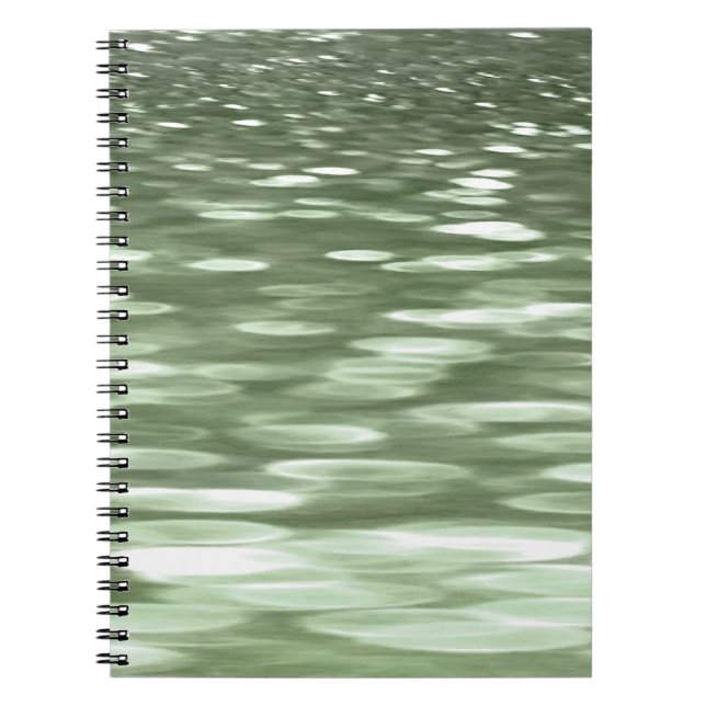 Caderno Espiral Abstrato nº 3: borrão verde-oliva (Frente)