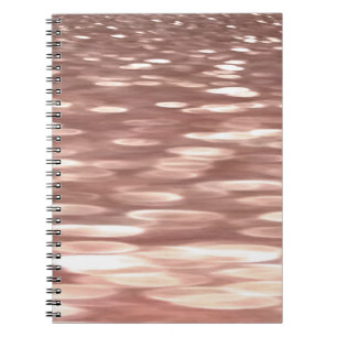 Caderno Espiral Abstrato nº 3: Shimmer Dourado Rosa de cobre