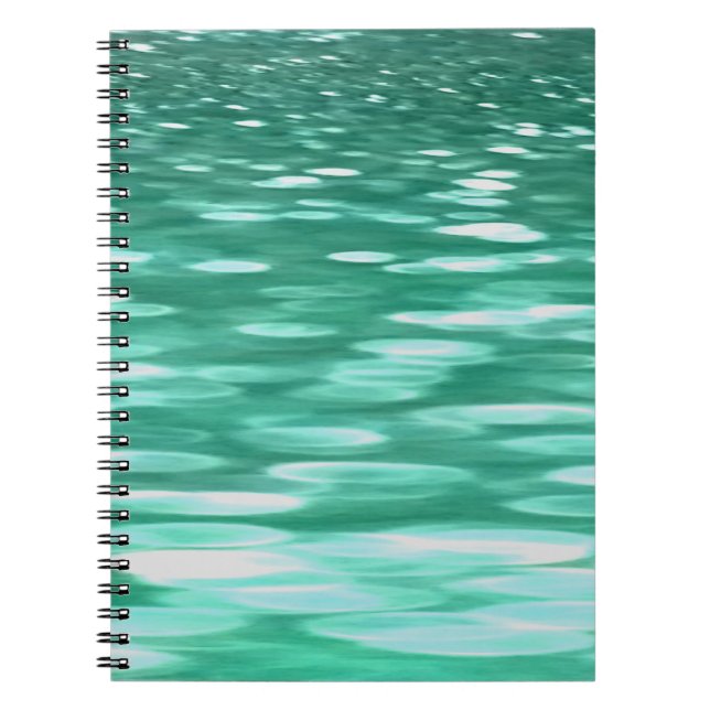 Caderno Espiral Abstrato nº 3: Shimmer Verde (Frente)
