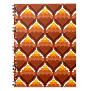 Caderno Espiral abstrato orgânico forma padrão decorativo de vitór
