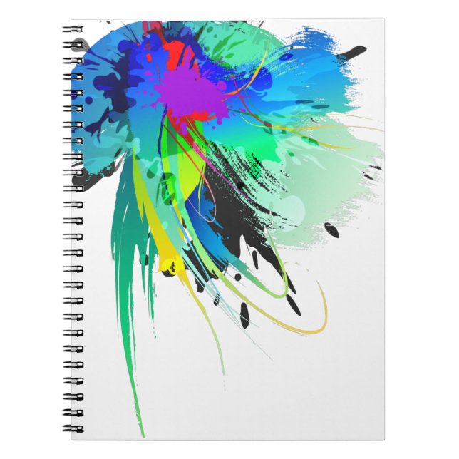 Caderno Espiral Abstrato Paint Splatters (Frente)