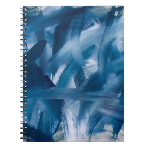Caderno Espiral Abstrato, paisagem de pintura moderna. Arte da noi