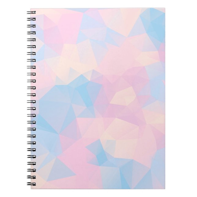 Caderno Espiral Abstrato Pastel Cores com Fundo Polar Baixo (Frente)