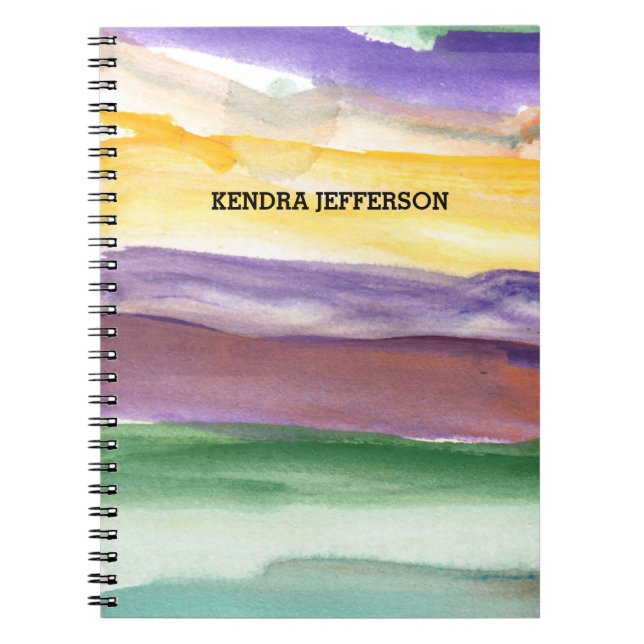 Caderno Espiral abstrato pintado (Frente)