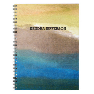 Caderno Espiral abstrato pintado