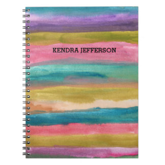 Caderno Espiral abstrato pintado