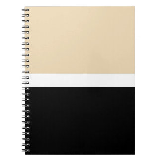 Caderno Espiral Abstrato preto bege
