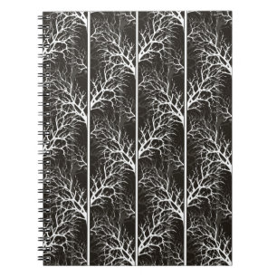 Caderno Espiral Abstrato preto e branco
