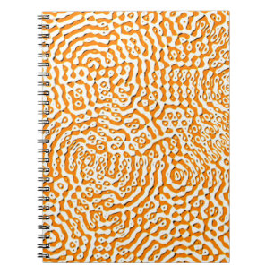 Caderno Espiral Abstrato repetindo a água de textura contínua sem