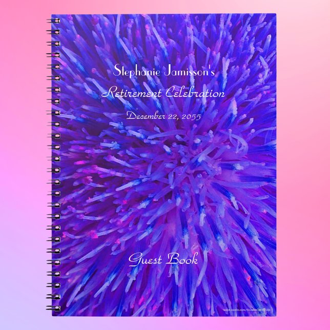 Caderno Espiral Abstrato Roxo do Livro do Partido da Reforma (Criador carregado)