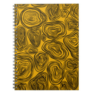 Caderno Espiral Abstrato sem problemas. ilustração gráfica. O
