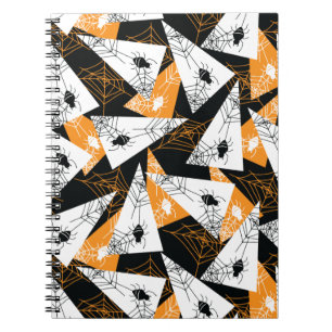 Caderno Espiral Abstrato Spider Cobweb Patterno I