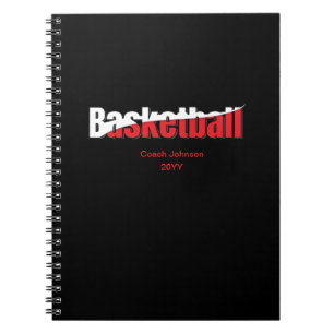 Caderno Espiral Abstrato Swish - Jogador de Basquete - Arte do Wor