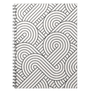 Caderno Espiral Abstrato Trendência: Círculos Coloridos Sem Vista