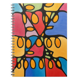 Caderno Espiral Abstrato vibrante
