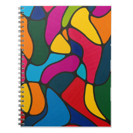 Caderno Espiral Abstrato vibrante