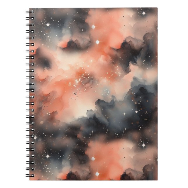 Caderno Espiral Abstrato Watercolor Celestial Sinfonia (Frente)