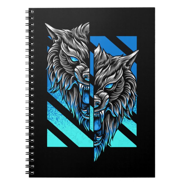 Caderno Espiral Abstrato Wolves (Frente)