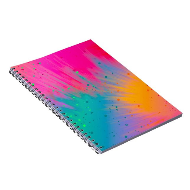 Caderno Espiral Abstratos bonito Coloridos (Lado Direito)