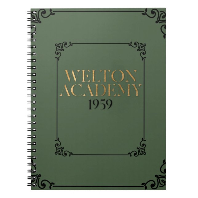 CADERNO ESPIRAL ACADEMIA DE WELTON - PLANEJADOR DE ACADEMIA ESCURA (Frente)
