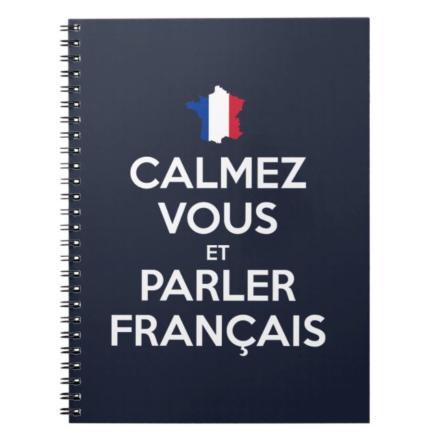 Caderno Espiral Acalme-se e Fale Francês (Frente)