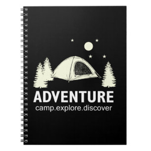 Caderno Espiral Acampamento de Aventura Explore e Descubra