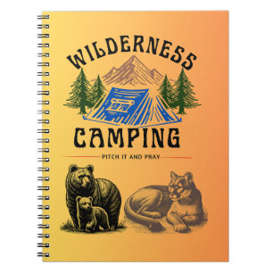 Caderno Espiral Acampamento de natureza selvagem - Estimulem-no e 