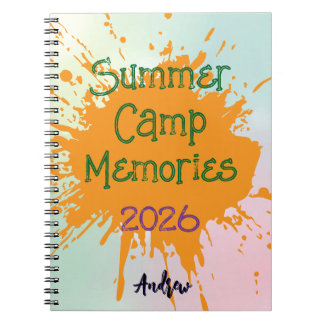 Caderno Espiral Acampamento de Verão Personalizado para Acampantes