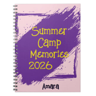 Caderno Espiral Acampamento de Verão Personalizado para Acampantes