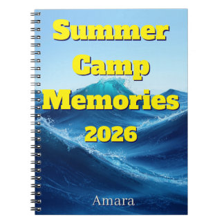 Caderno Espiral Acampamento de verão personalizado para dormir for