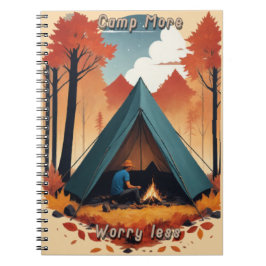 Caderno Espiral Acampamento Mais, Menos Preocupação