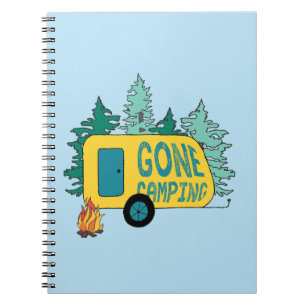 Caderno Espiral Acampamento no acampamento de verão Clipart Happy