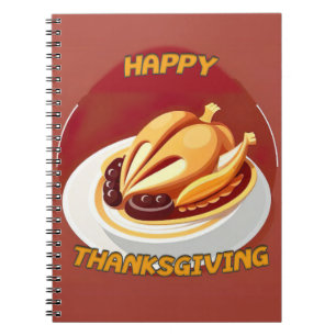 Caderno Espiral ação de agradecimento feliz