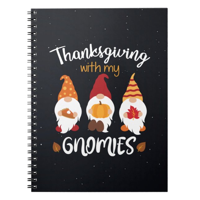 Caderno Espiral Ação de Graças Com Meus Gnomos (Frente)