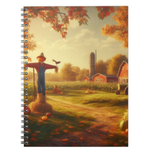 Caderno Espiral Ação de Graças/outono/Queda na fazenda