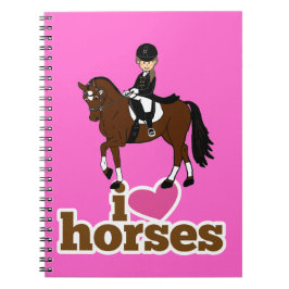 Caderno Espiral Acessório Personalizado de Cavalo e Dressagem de C