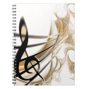 Caderno Espiral Acessório sofisticado da folha de música clássica 