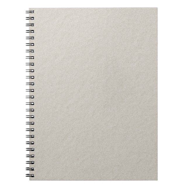 Caderno Espiral Acessórios de papel texturizado Beige que você pod (Frente)