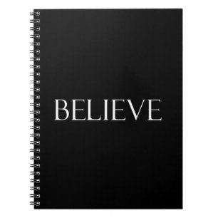 Caderno Espiral Acredite citações inspiradas da fé das citaçõ