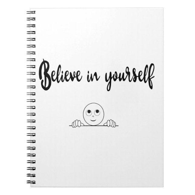 Caderno Espiral Acredite Em Seu Próprio Texto E Imagem (Frente)