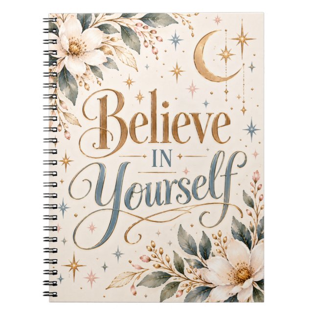 Caderno Espiral Acredite em Si Mesmo (Frente)
