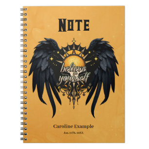 Caderno Espiral Acredite em si mesmo, uma carta