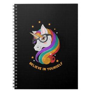 Caderno Espiral Acredite em si mesmo Unicórnio